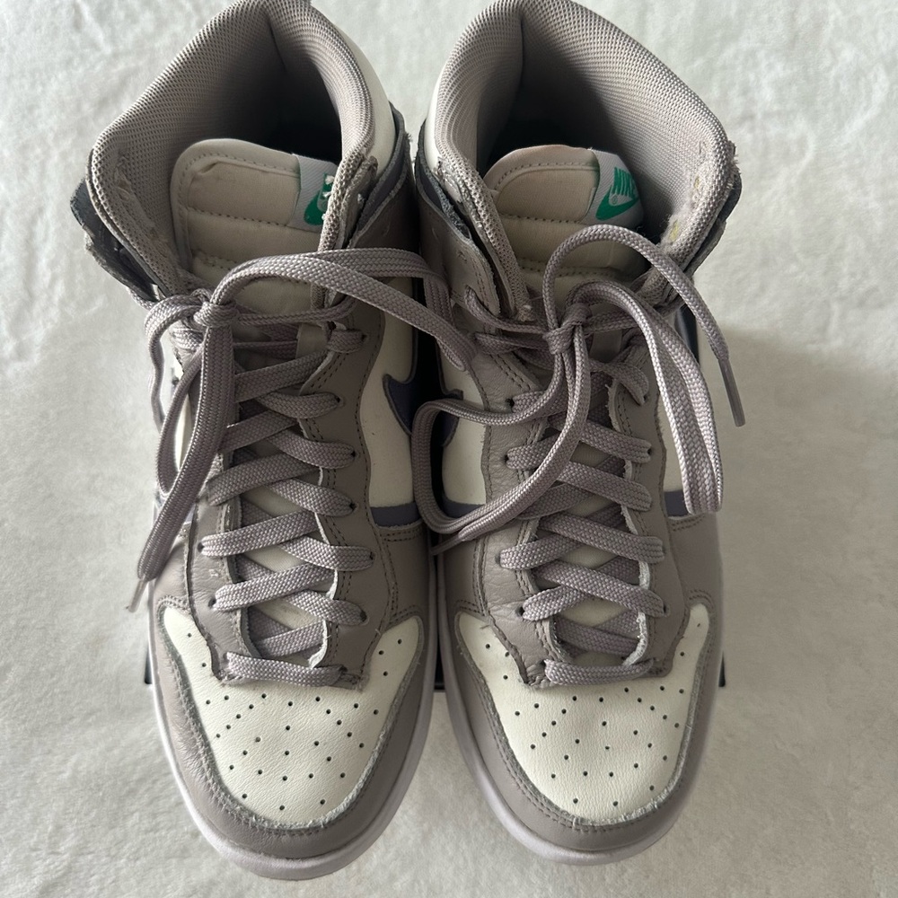Nike Dunk Hi Rebel Sneaker in Sail, Iron, Purple & College Grey